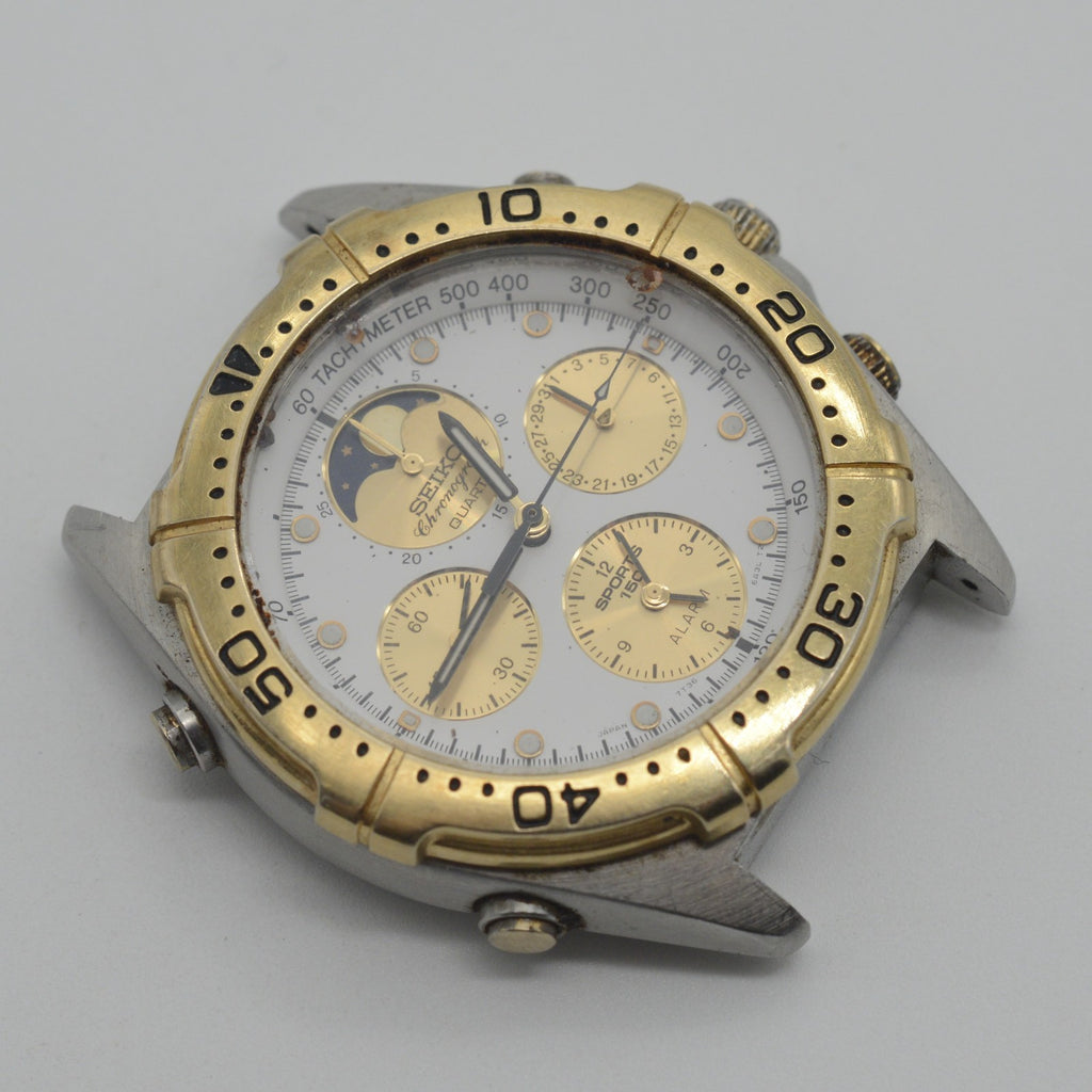 Seiko Watch Moonphase 42mm Not Working 7T36 6A40