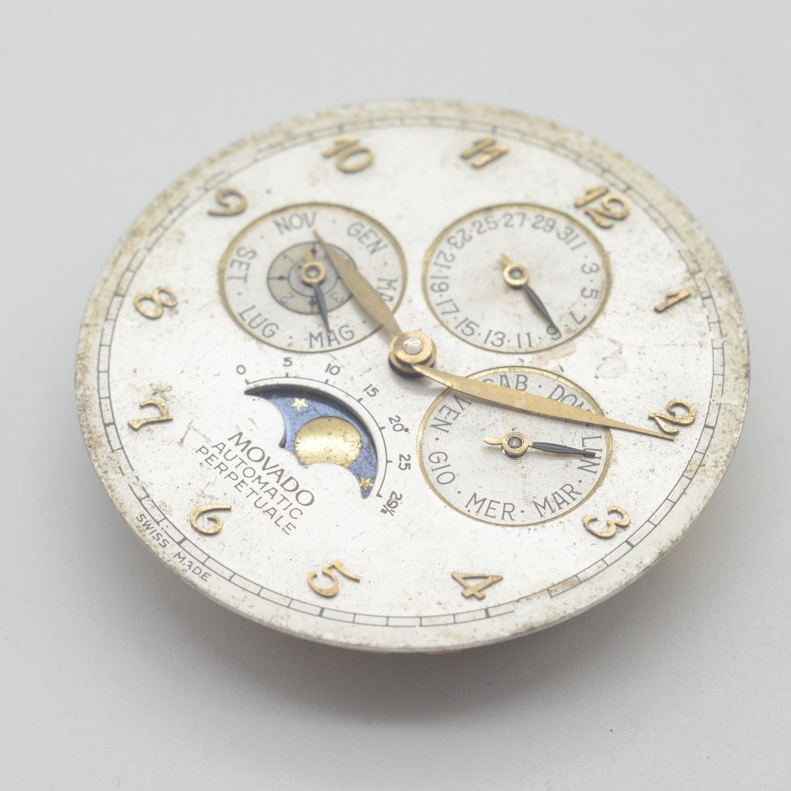 Movimento Movement Movado Perpetual Not Working - Da Revisionare