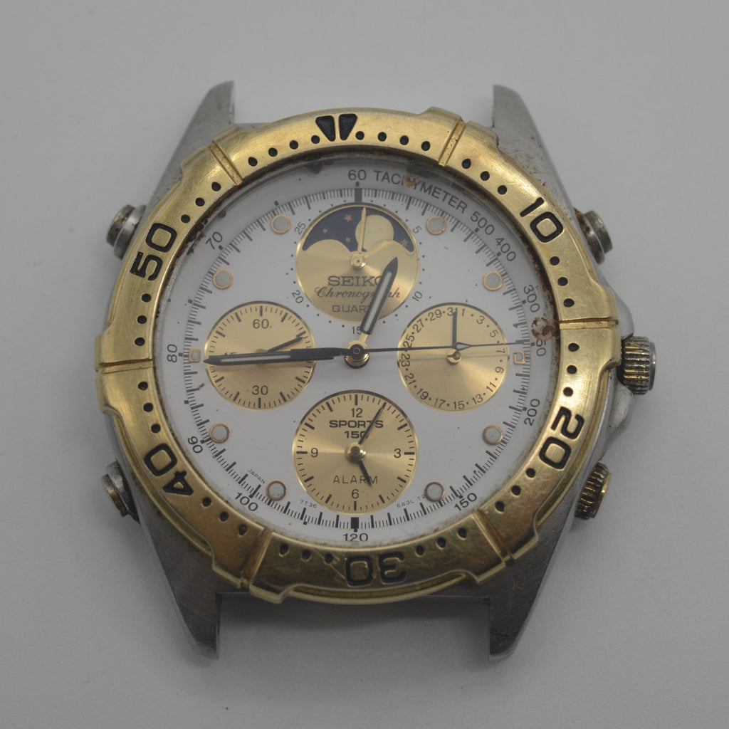Seiko Watch Moonphase 42mm Not Working 7T36 6A40